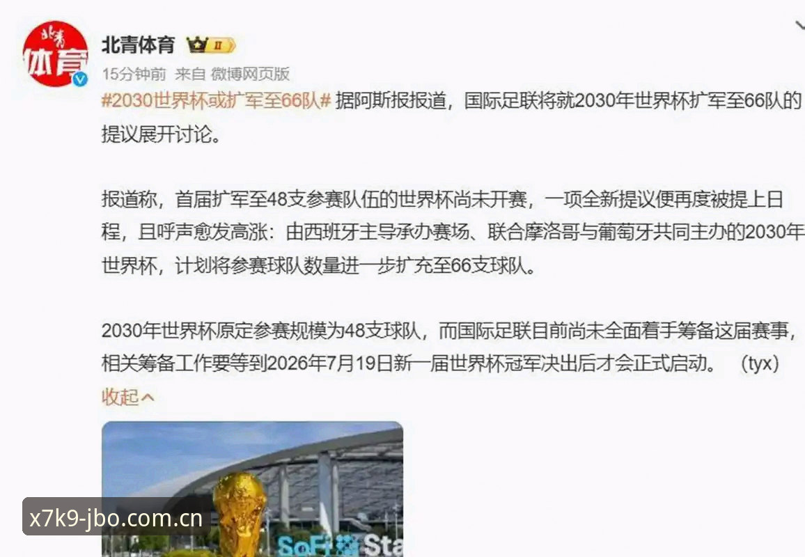 世界杯真要扩军到66队？中国男足重返决赛圈的机会来了吗？